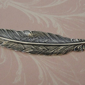 3 1/2 Inch Silver Feather Finding 536