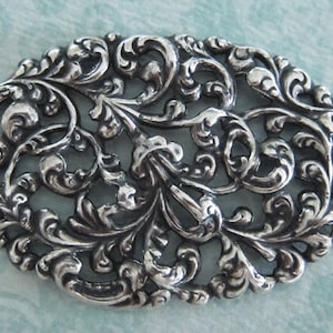 Large Ornate Silver Filigree Finding 3291 image 1