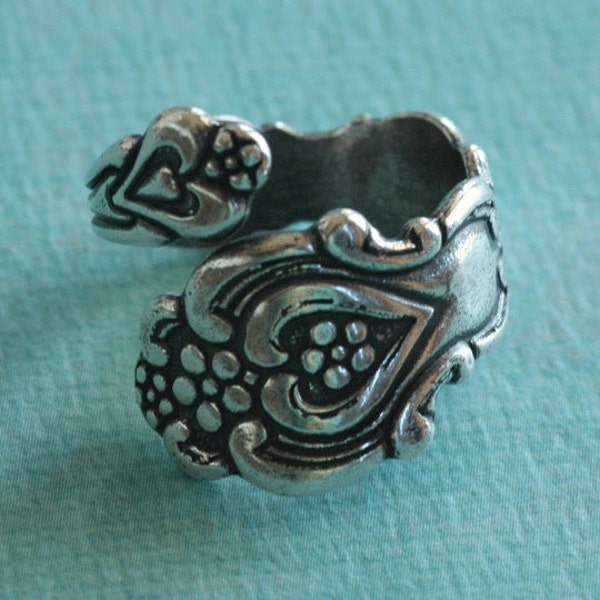 Floral Silber Löffel Ring Finding 2748