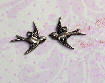 2 Brass Bird Charms 1530B