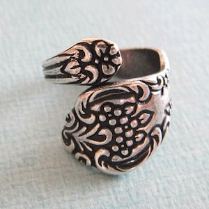 Floral Silver Spoon Ring Finding 2460