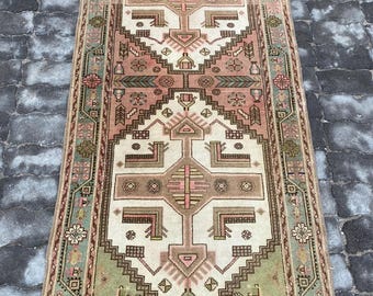 Vintage Oushak Rug: Handmade Turkish Wool Runner (3x6)