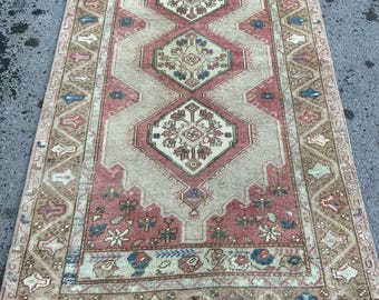 4x6 Oushak Rug, Handmade Rug, Anatolian Rug, Turkish Rug, 4x6 Vintage Rug, Handmade Wool Rug, Natural Rug, Area Rug, Bohemian Rug, Wool Rugs