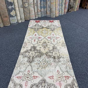 3x6 Turkish Rug, Oushak Rug, Turkish Vintage Rug, 3x6 Rug, Vintage Rug, Anatolian Rug 3x6, Wool Rug 3x6, Handmade Rug,Soft Rug 3x6