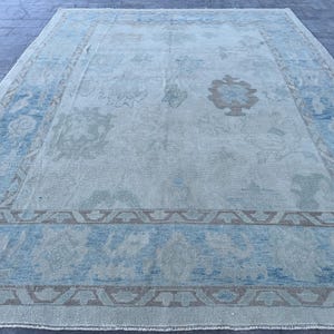 10x14 Türkischer Teppich, Oushak Teppich, Türkischer Vintage Teppich, 10x14 Teppich, Vintage Teppich, Anatolischer Teppich 10x14, Wollteppich 10x14, Weicher Teppich 10x14