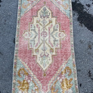 2x3 Small Rug, 2x3 Rug, Vintage Rug, Faded Red Rug, 2 x 3 Oushak Rug, 2x3 Home Decor Rug, 2x3 Turkısh Rug,2x3 Wool Rug, Small Turkısh rug