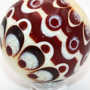 Mandala Meditation Glass  Marble  1 7/16"  Brad Pearson handmade