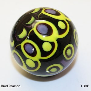 Meditation Mandala Glass  Marble     1 3/8"  Brad Pearson  SRA