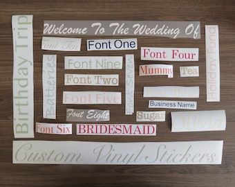 PERSONALISED VINYL STICKERS/Labels | Wedding Signage | Event Signage | Water Bottles | Starbucks Tumblers | Label Organisation