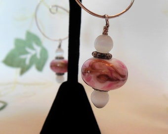 Lampwork Pink Maxi Earrings