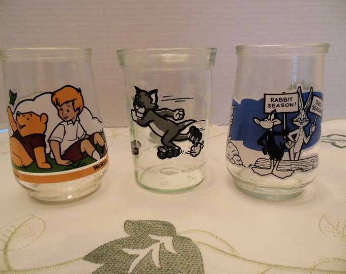 Vintage Welch's Jelly Glasses Pack of 3 Etsy