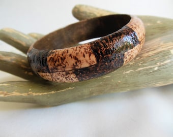 Handmade Wood Bangle Bracelet