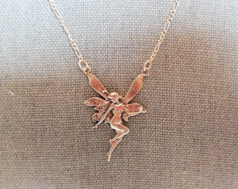 Fairy Sterling Silver Necklace - Vintage