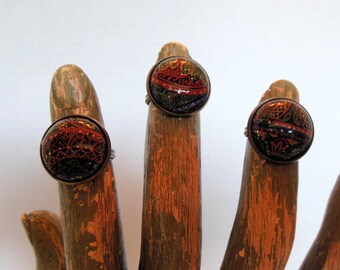 Art Deco Cabochon Rings - Handmade