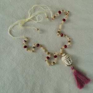 Buddha Face Tassel Pendant/Necklace