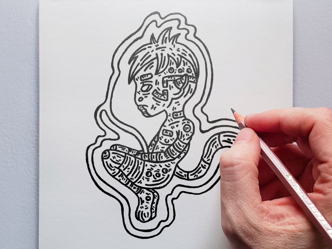 Genshi 34 Printable Coloring Page for Adults and Kids Creepy Cute ...