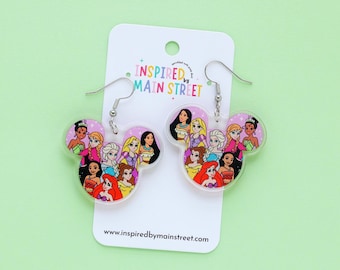 Princess Earring | Elsa Earring | Cinderella Earring | Ariel Earring | Pocahontas Earring | Moana Earring | Tiana Earring | Belle Earring