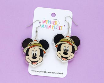 Safari Mickey Earring | Mickey Earring | Animal Kingdom Earring