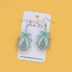 Castle Earring | Blue Castle Earring | Castle Coquette Bow Earring