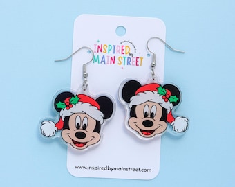 Boucle d'oreille de Noël Mickey | Boucle d'oreille Mickey | Boucle d'oreille de Noël