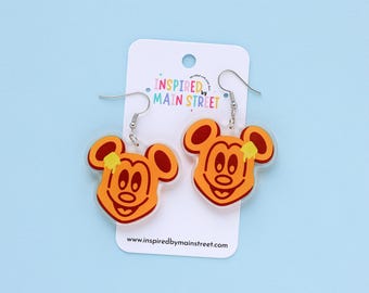 Boucle d'oreille Mickey gaufres | Boucle d'oreille Mickey