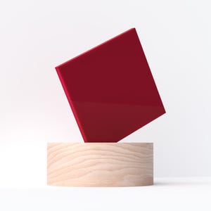 Cherry Wine Red Acrylic Sheet Glossy Matte 3mm CO2 Laser Safe Masked Premium Acrylic Sheet