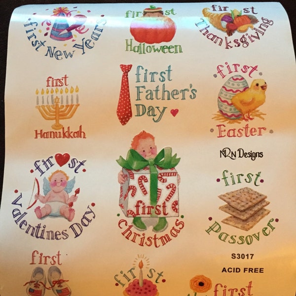 Baby's First Holidays Scrapbook Stickers