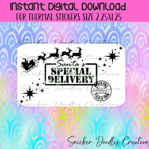 Special Delivery, North Pole, Packaging Stickers,Stickers for Rollo/Munbyn Printer Thermal Sticker Digital Download File, PNG