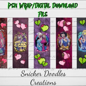 Zombie, prinses, karakter, horror, epoxy-penomslag, digitale downloadbestanden, png, glijbaan, joy-pen