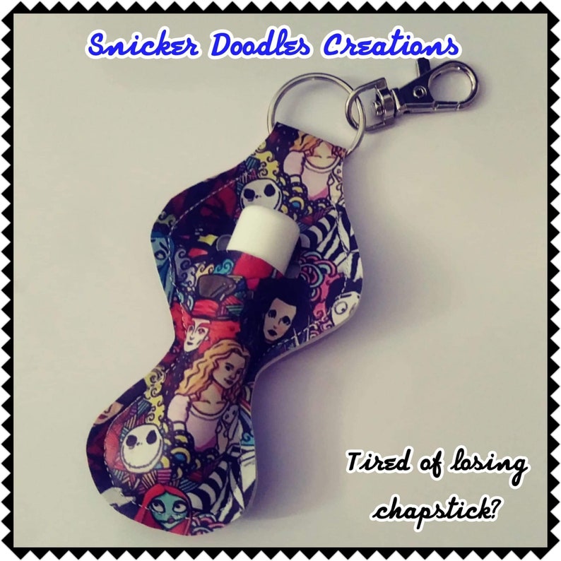 Lip Balm holder,keychain character lip balm key chain holder