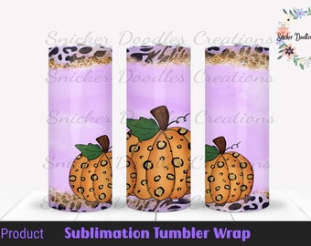 Leopard Pumpkins, Fall, 20 oz. Tumbler wrap, Sublimation, Digital Download file, digital paper, background, waterslide, clipart