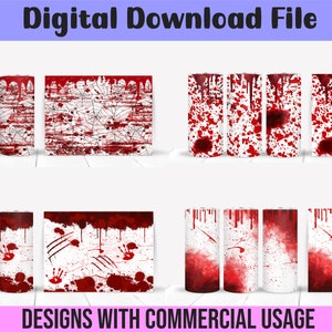 20 oz. tumbler wrap, Dripping, Blood splatter, Bundle, Sublimation, Digital Download file, background, digital paper, waterslide image
