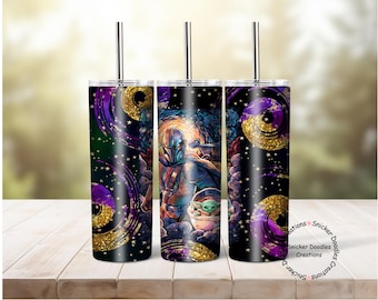 20 oz. tumbler wrap, Mandalorian, Sublimation, Digital Download File, PNG, waterslide image, background, digital paper, background