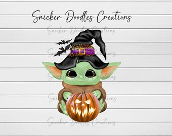 Witch, Green Alien, Halloween, Fall, Sublimation, Clipart, Digital Download file, PNG, waterslide image, tumbler graphic, DTF
