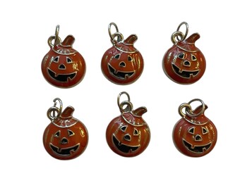 Halloween Pumpkins Jack O'Lantern Fall Orange Craft Charms