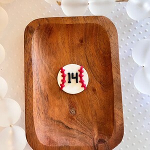 Personalized baseball pin, lightweight custom polymer clay pin