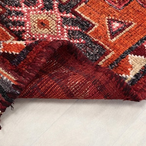 3x9 Ft Orange Red Runner, Bedroom Runner, 3x9 Handmade Oushak Runner, Entryway Rug, Antique Rug Runner, Oriental Home Decor Rug, 2.7x8.9 Ft