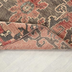 3x13 Ft Red Brown Turkish Runner, Antique Medallion Runner Rug, 3x13 Vintage Runner, Kitchen, Hallway Runner, Entryway Rug, 3.0x12.8 Ft