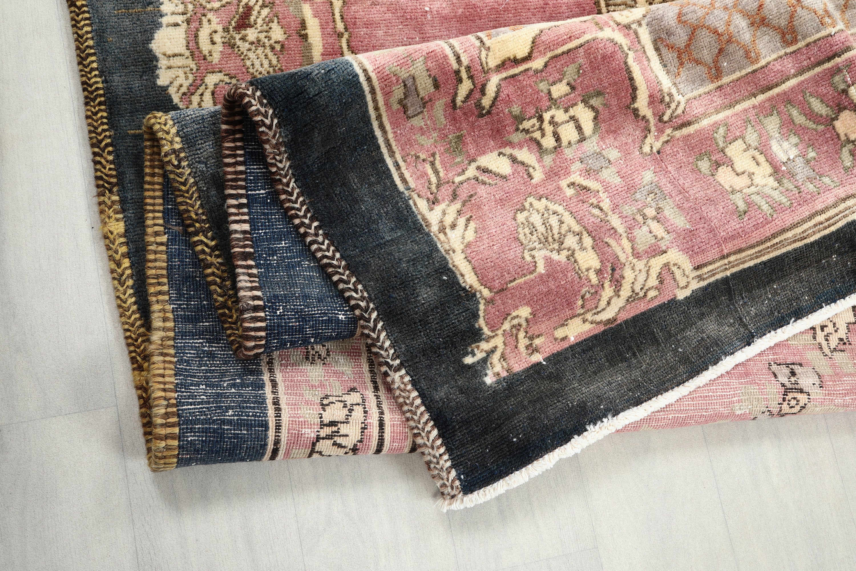 10x14 Pink Black Handmade Turkish Rug, Oversize Oushak Rug, 10x14 ...