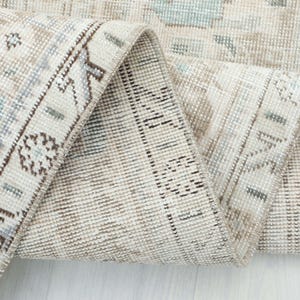 Großer Oushak Teppich, Beige Braun Blauer Türkischer Teppich, Vintage Teppich, 10x13 Wollteppich, Wollteppich, Wohnzimmerteppich, Schlafzimmer, Wohnzimmer