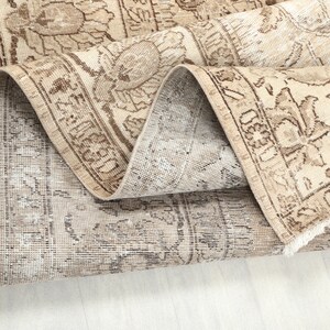 Keltischer Teppich Beige Braun, Beigebraun, Vintage Teppich 10x30, Wollteppich Schlafzimmer, Wohnzimmerteppich, Kelimteppich, 250x320 cm