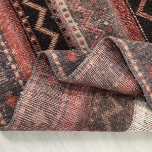 2x5 Ft Red Brown Turkish Runner, Bohemian Short Runner, Small Oushak Runner, Kitchen, Hallway, Entryway Rug, Housewarming Gift, 1.9x4.8 Ft