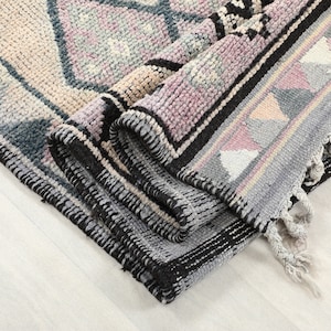 3x14 Ft Beige Gray Vintage Turkish Runner, Antique Runner Rug, 3x14 Rug Runner, Oushak Runner, Kitchen, Hallway, Entryway Rug, 2.7x13.8 Ft
