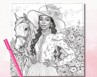 Adult Coloring Page Kentucky Derby Hats Instant Download I Printable ...