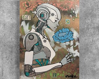 Original Painting Street Art Vintage Art Deco One of A Kind