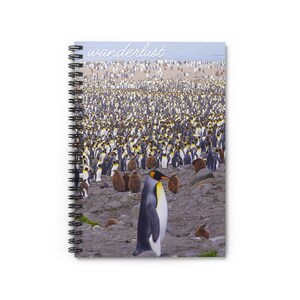 Wanderlust Penguin Antarctica Spiral Notebook - Ruled Line