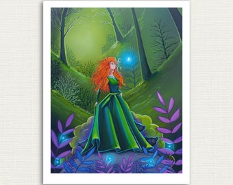 8x10 Limited Edition - Merida with the Wisps - Signed & Numbered Fine Art Print