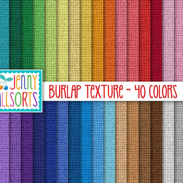 Burlap Texture Digital Paper Pack - 40 Colors, Digital Download, printable scrapbook paper, digital background, digital burlap fabric papers