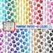 Primary Colors Digital Paper Pack - 14 Printable Graphic Designs, Red ...