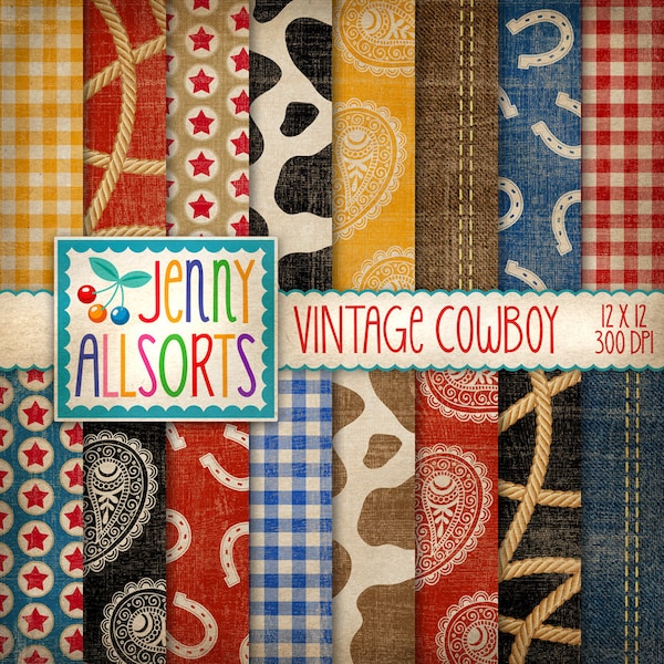 buy old stamp paper online Vintage Cowboy Digital Design Papers - Wild Western digital backgrounds, Old West scrapbook paper, aged worn grunge background texture paper